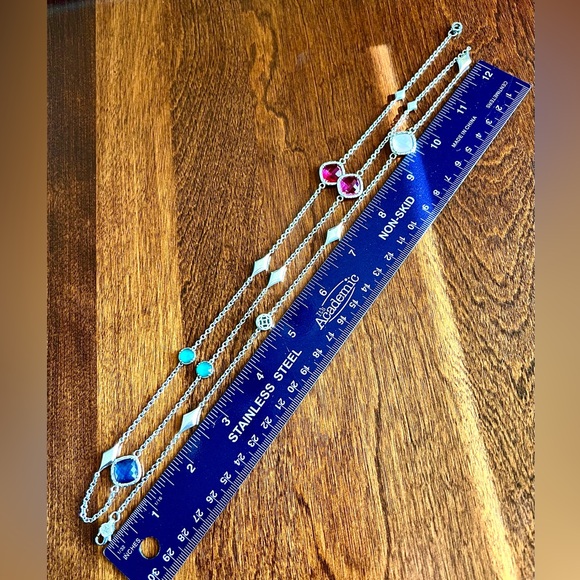 TACORI Multi-Colored Gem ‘City Lights Collection’ Long Necklace in 92.5 & 18K - Picture 14 of 15